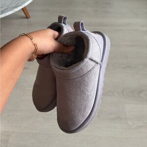 UGG Soft Lavender Fur Boots